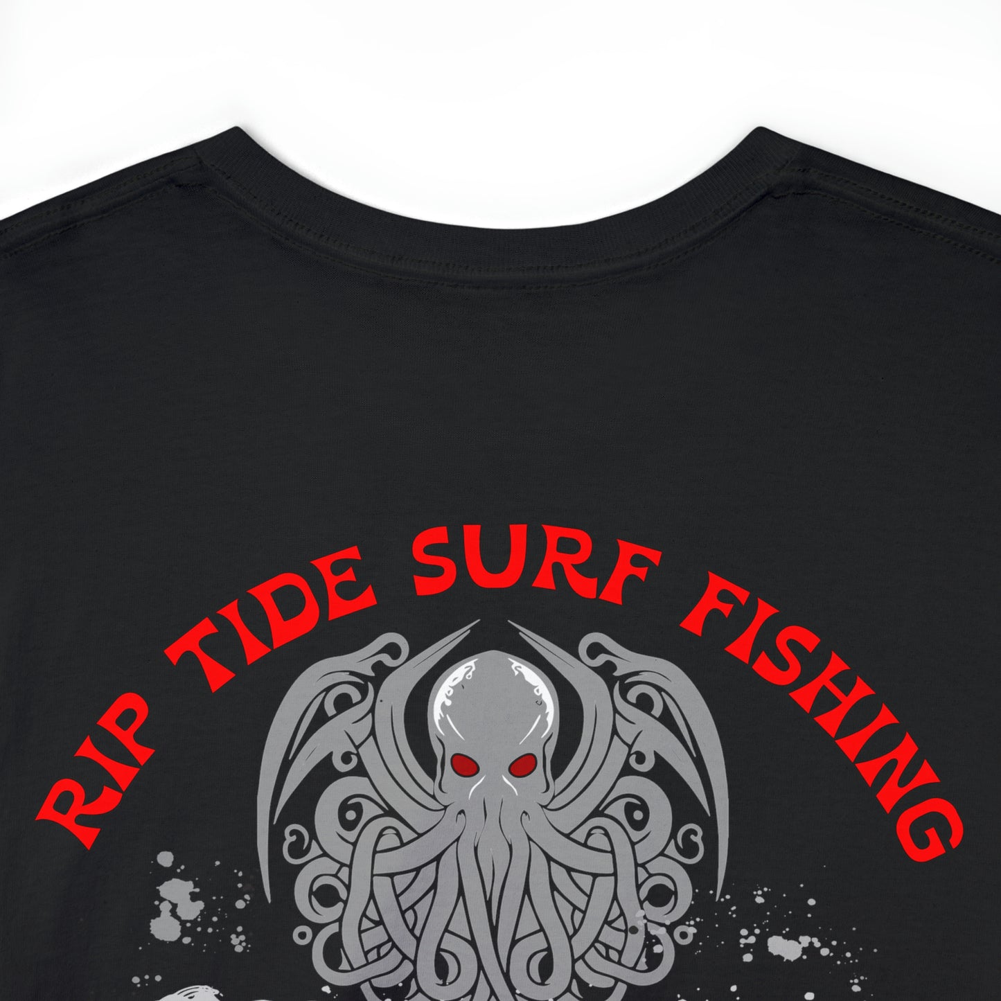 Riptide Surf Fishing Tee Shirt Design on Back