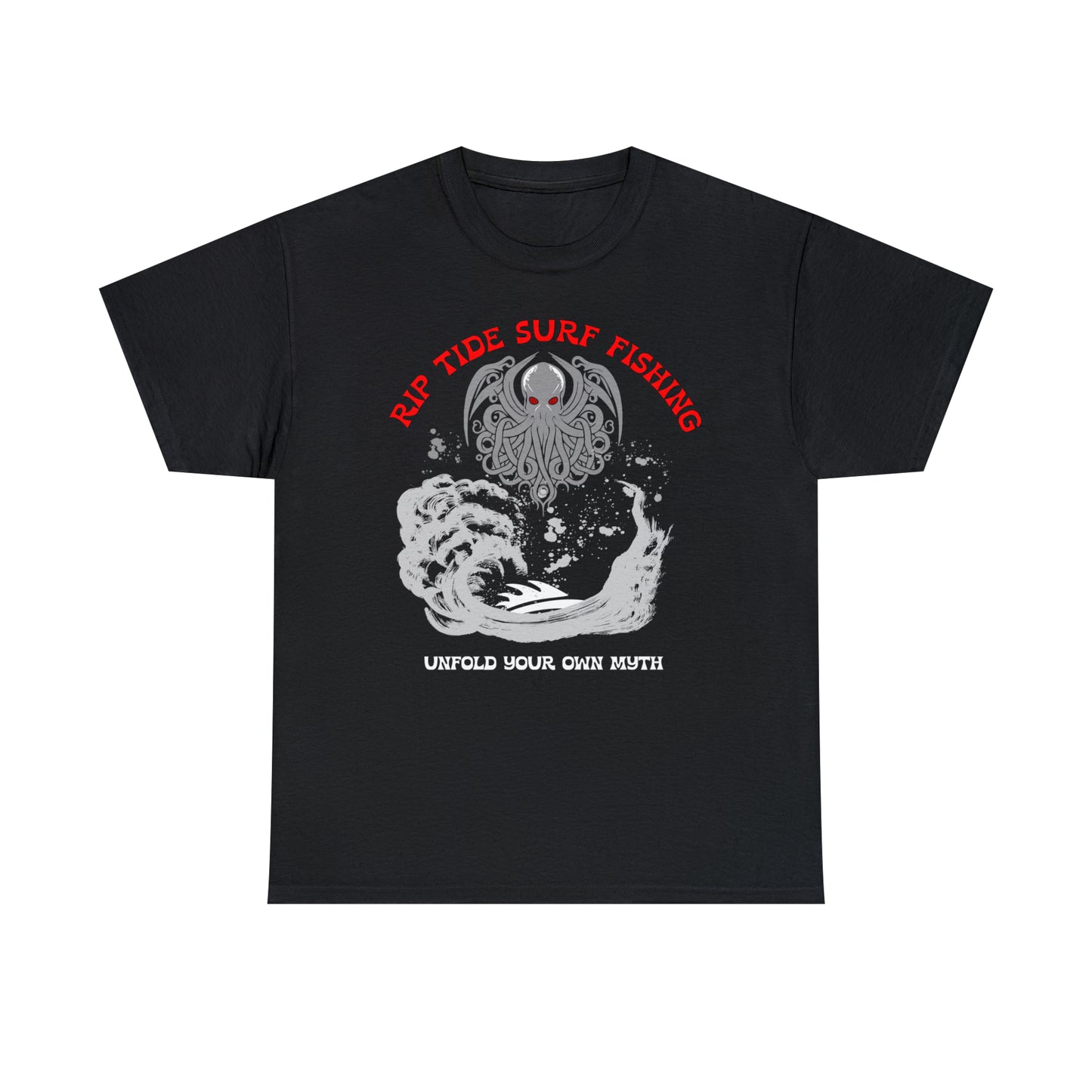 Riptide Surf Fishing Tee Shirt Design on Front