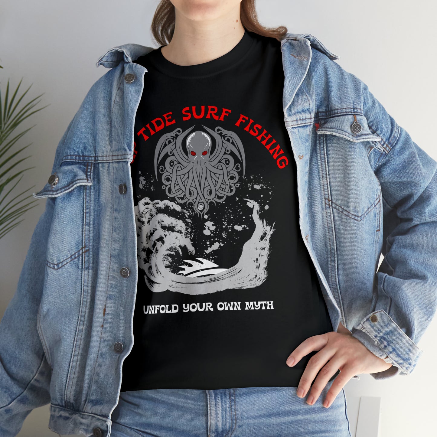 Riptide Surf Fishing Tee Shirt Design on Front
