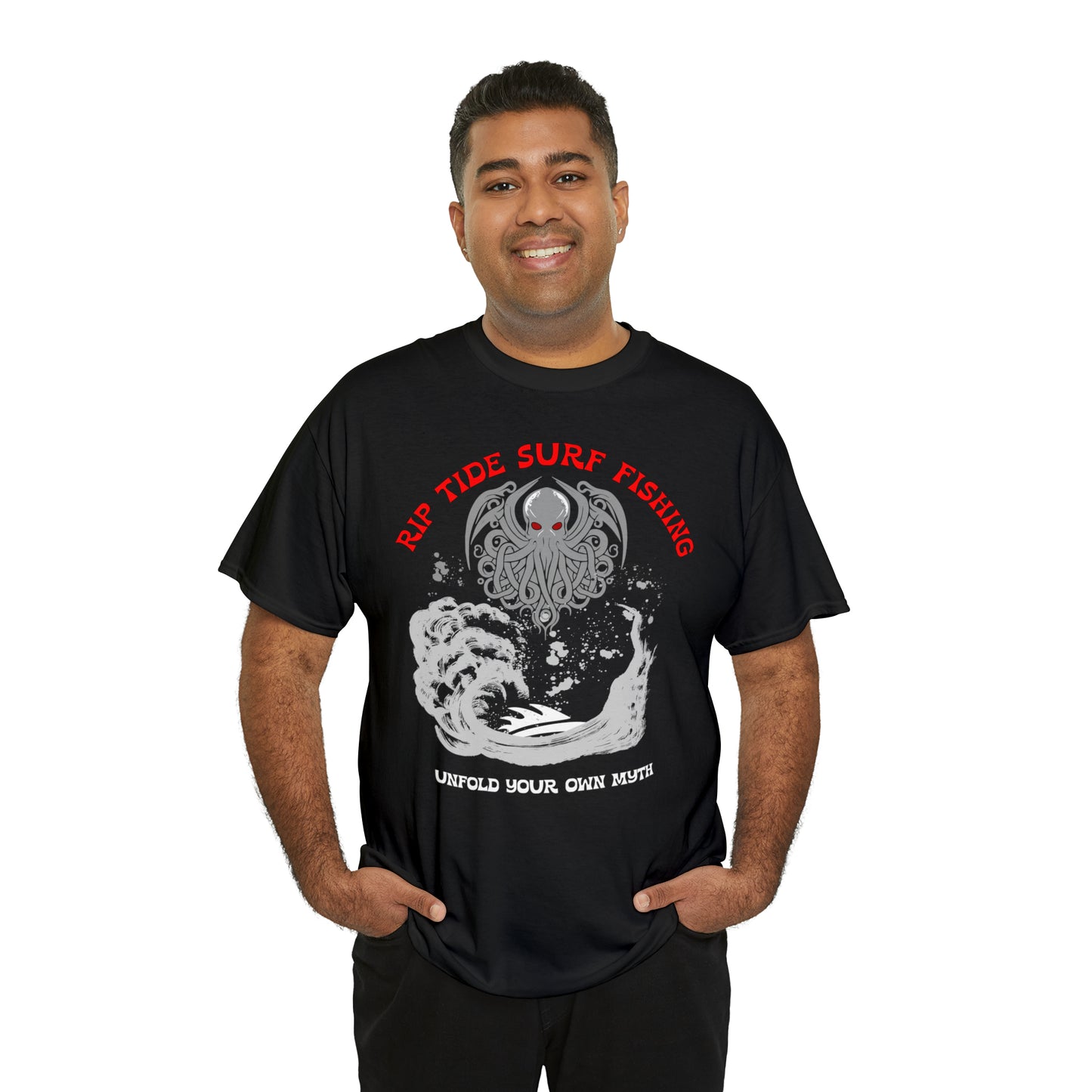 Riptide Surf Fishing Tee Shirt Design on Front