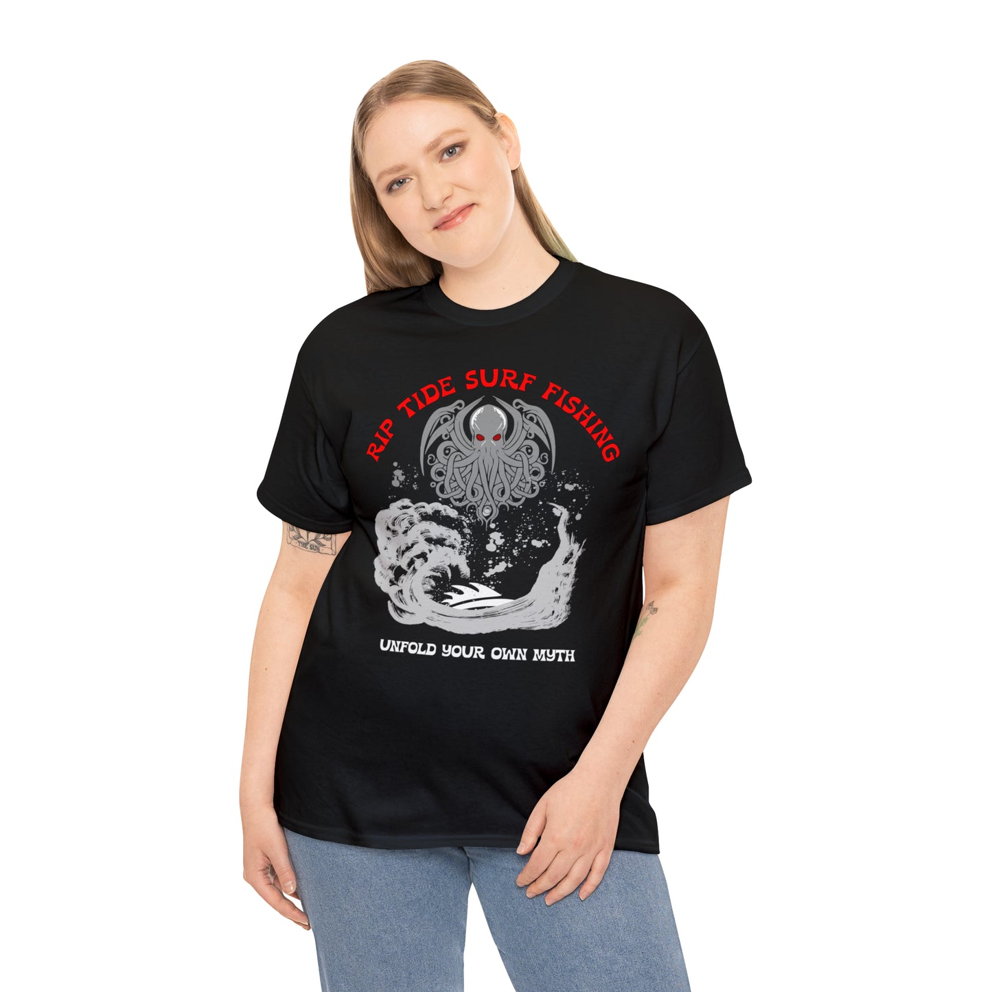 Riptide Surf Fishing Tee Shirt Design on Front